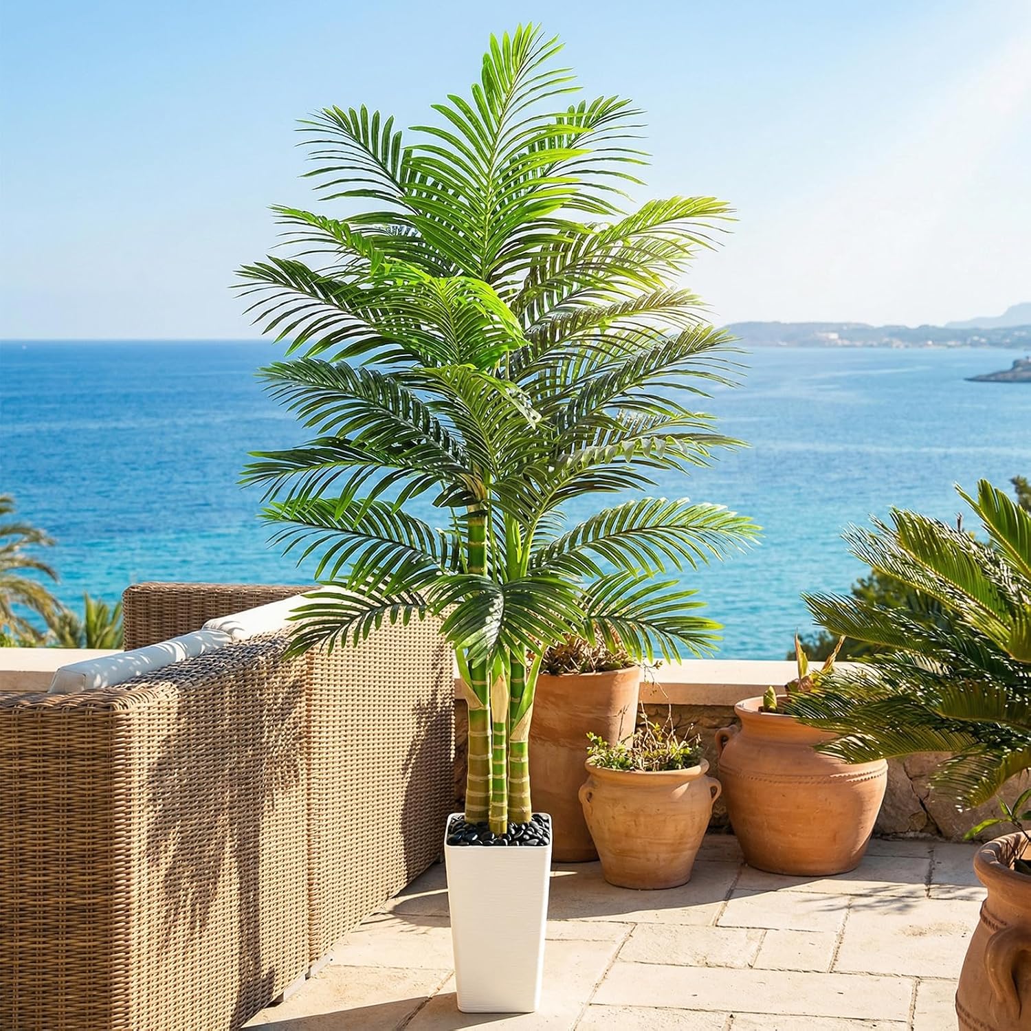 Detalle de TXABL Golden Cane artificial palm tree 6ft