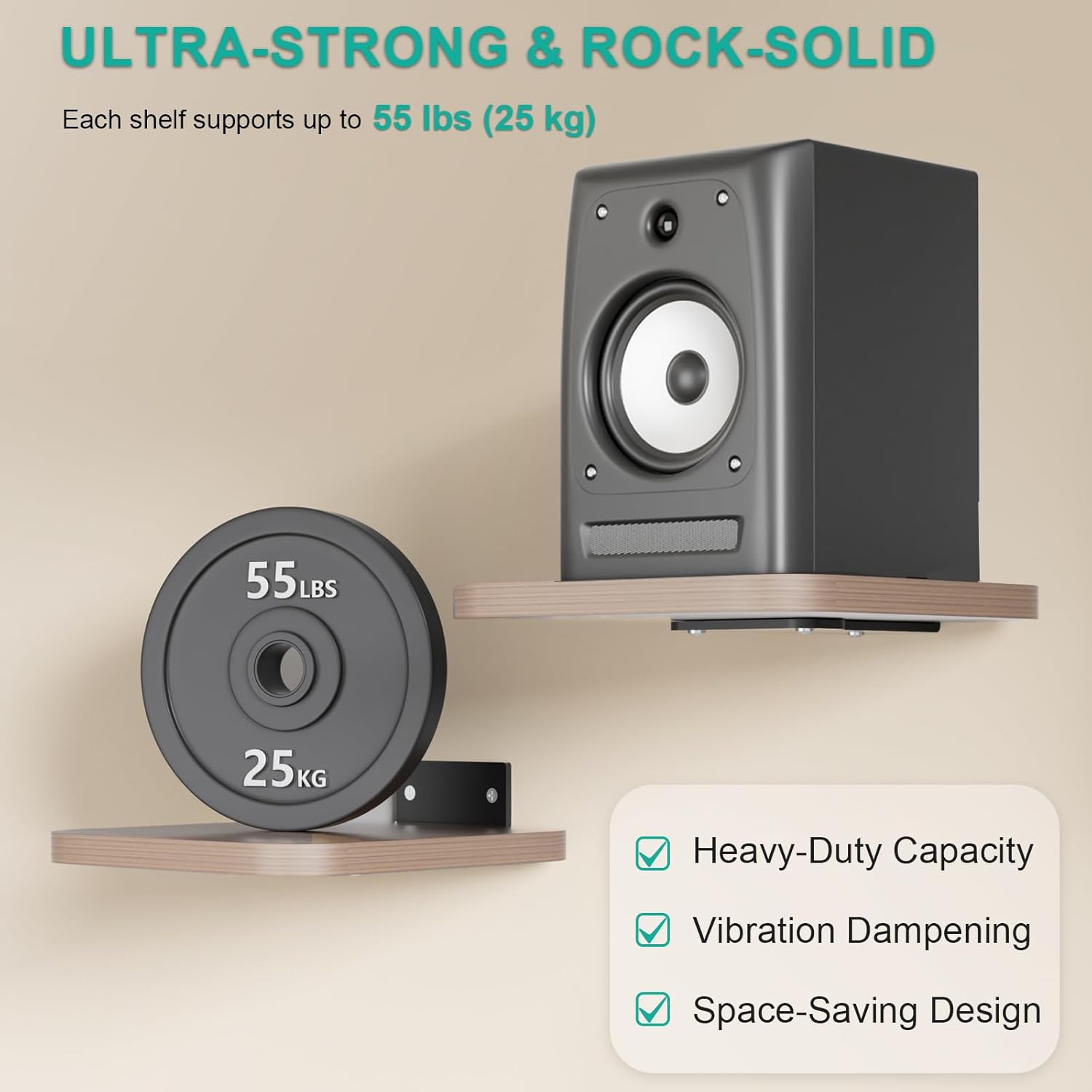 Detalle de WALI SWM302 Speaker Wall Mount 55 Lbs