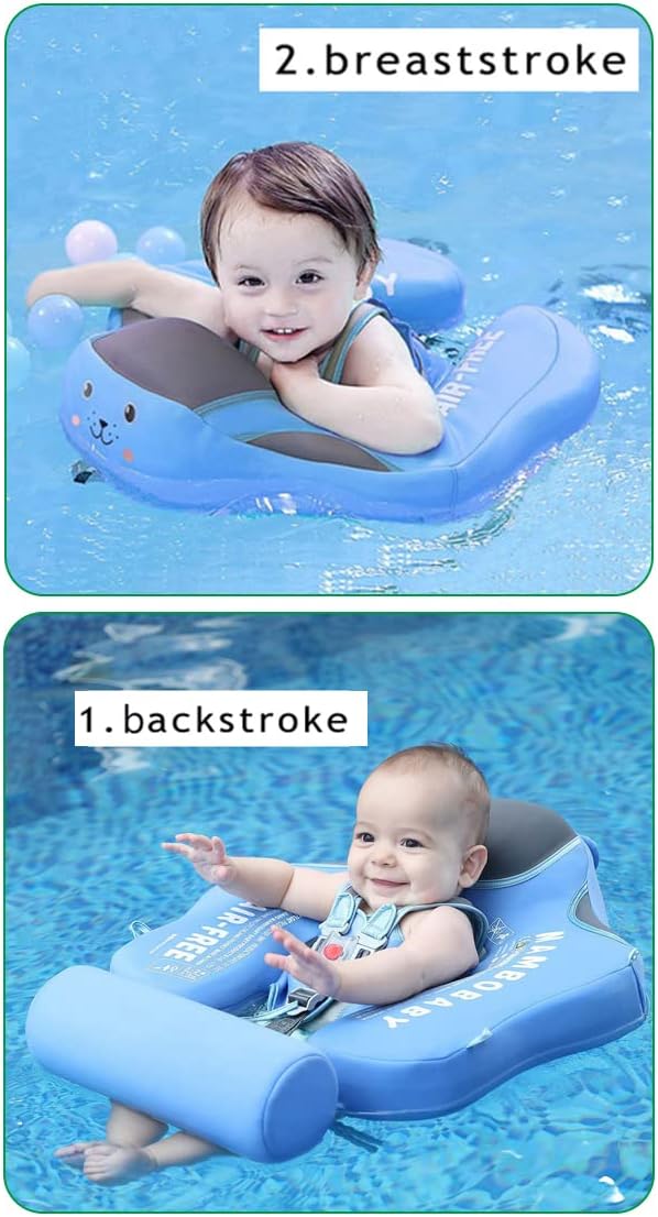 Detalle de Mambobaby Float: Non-Inflatable Baby Swim Float with Detachable Tail and Sun Canopy (3–24 Months)