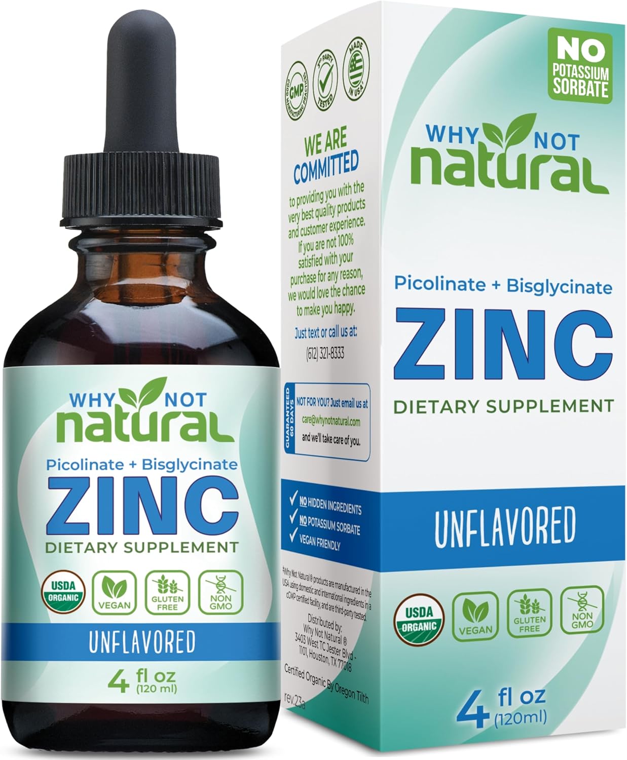 Detalle de Liquid Zinc Drops Supplement, 338 mg per bottle