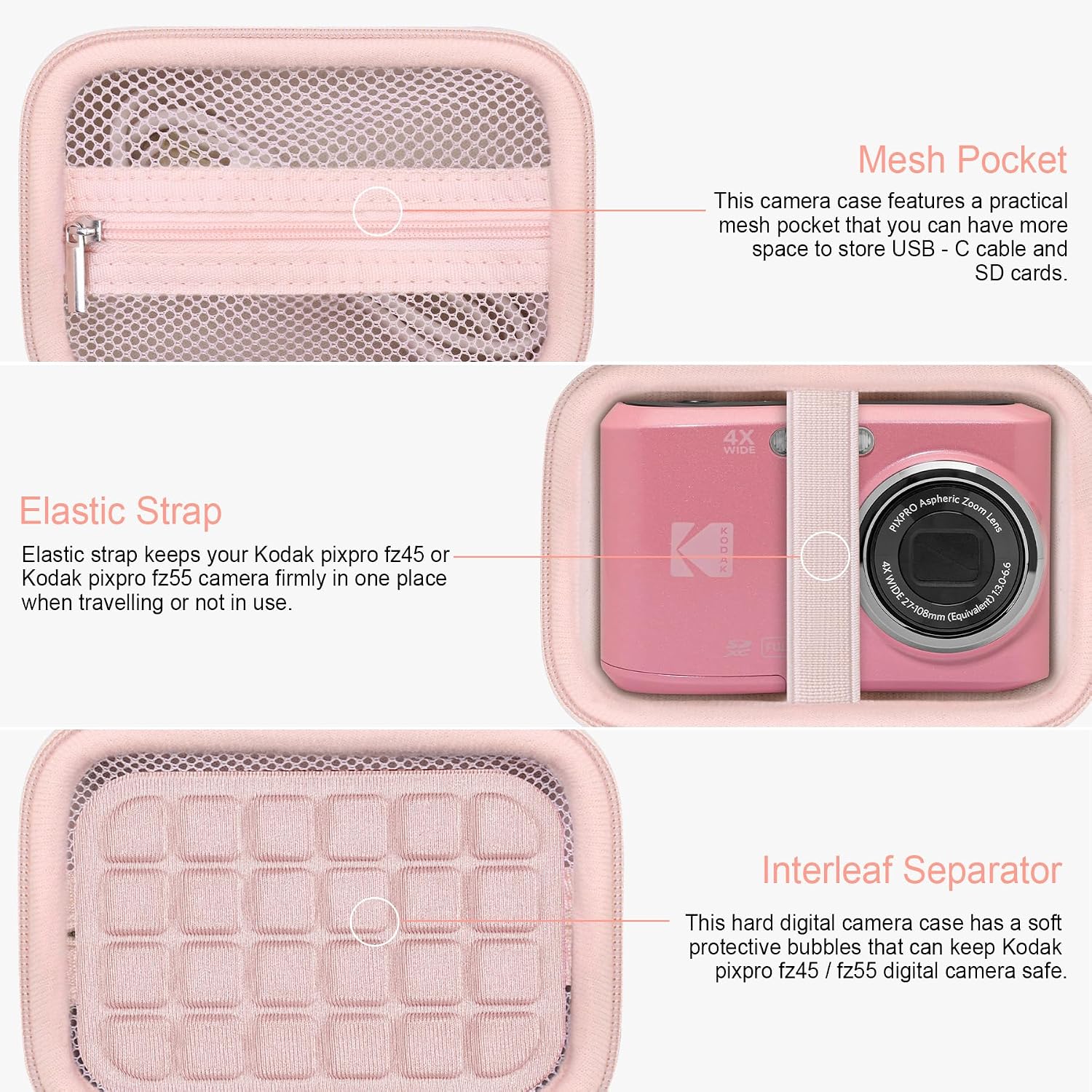 Thumbnail 3 de RAIALL Compact camera case for PIXPRO FZ55
