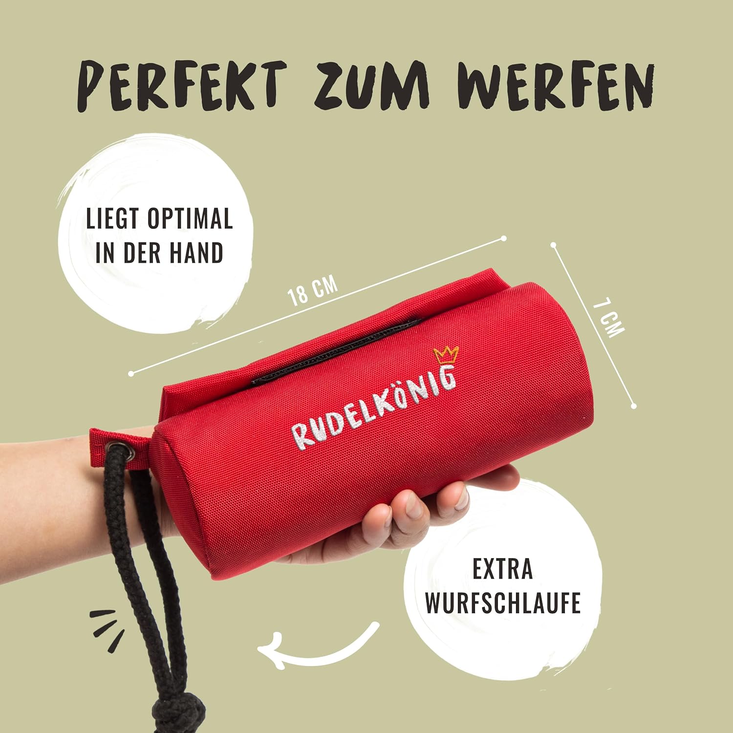 Detalle de Rudelkönig Futterbeutel für Hunde – Apportierbeutel für Hundetraining mit robustem Verschluss