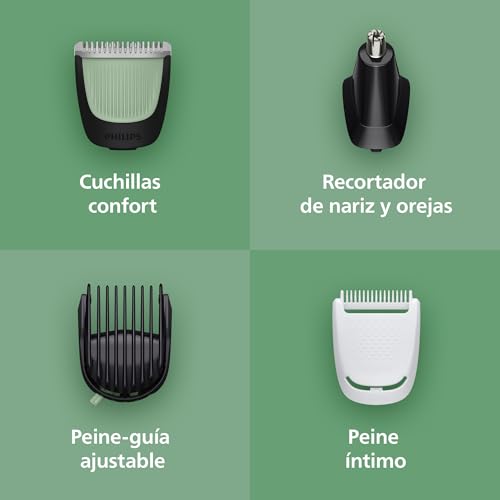 Detalle de Philips Recortadora Todo En Uno series 3000 MG3946/15: 9 en 1 para rostro, pelo y cuerpo