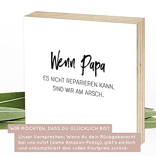 Thumbnail 8 de Wunderpixel Holzbild: Wenn Papa nicht, sind wir am Arsch – 15x15x2 cm