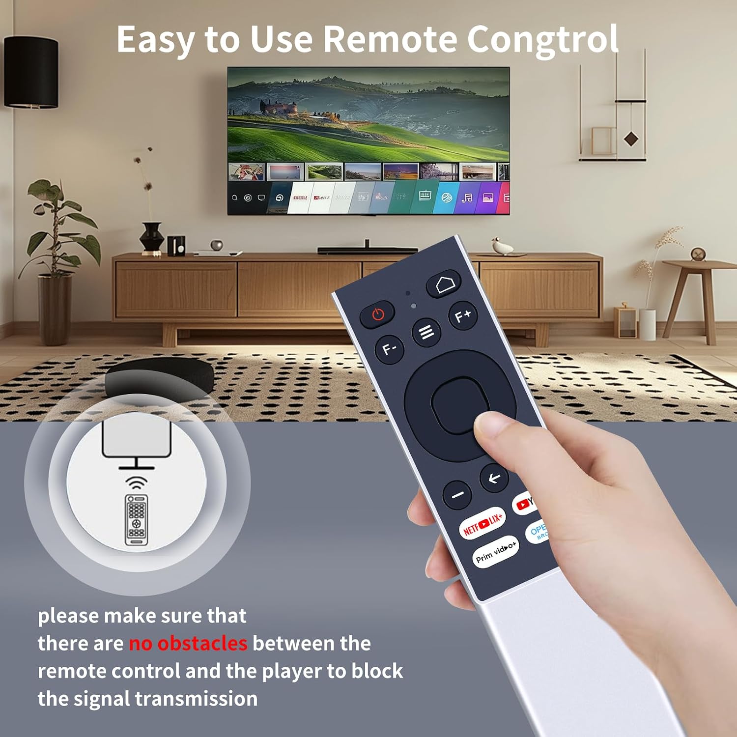 Thumbnail 3 de TCNOUMT Replacement Remote Control for Aurzen EAZZE D1 Pro and similar mini projectors