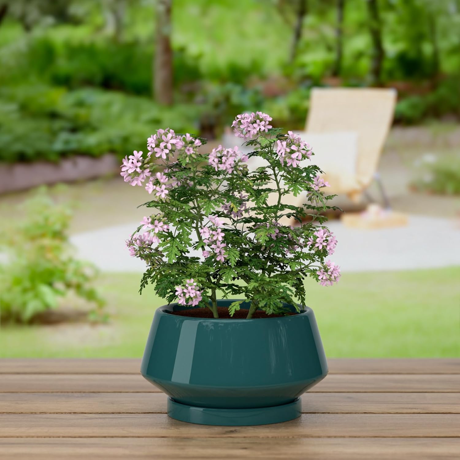 Detalle 2 de XiHuaer Ceramic Planter, 8.3-Inch