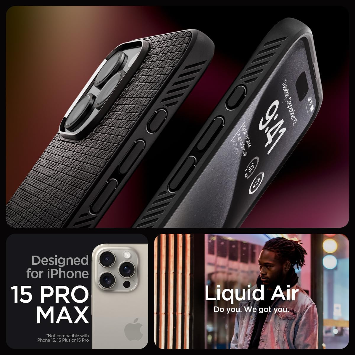 Detalle 2 de Spigen Liquid Air iPhone 15 Pro Max Case