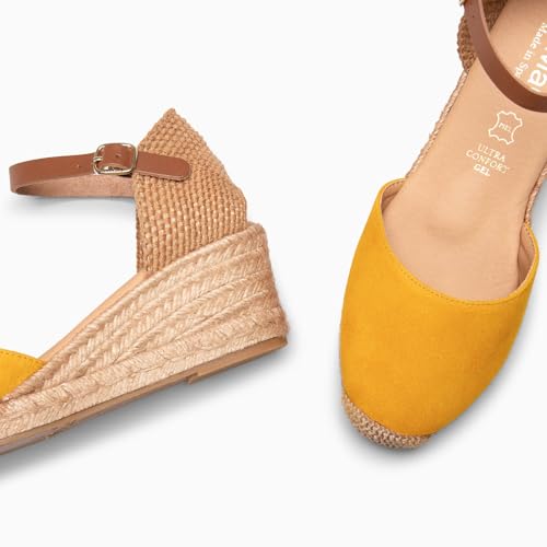 Thumbnail 7 de Espadrilles à Talon compensé en Cuir Jaune miMaO — EU 37, confort et élégance espagnole