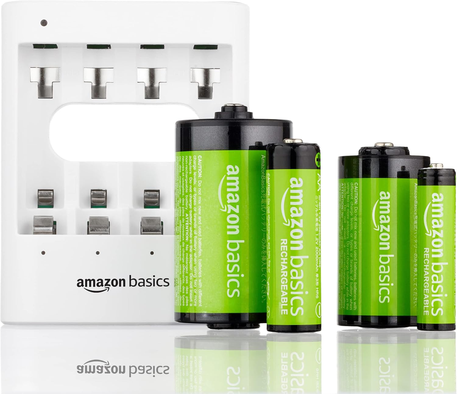 Detalle de Lot de 4 piles rechargeables AA NiMH Amazon Basics 2400 mAh (1,2 V) – préchargées