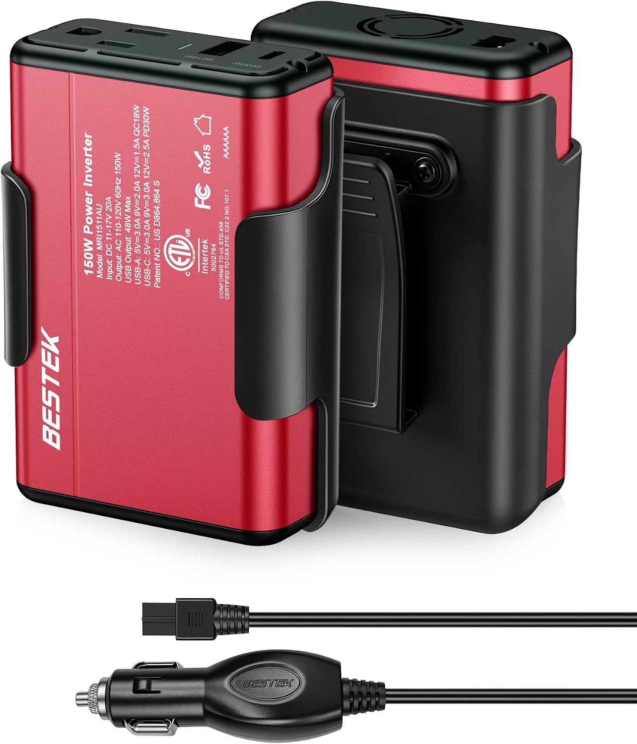 Detalle de BESTEK Car Power Inverter 150W
