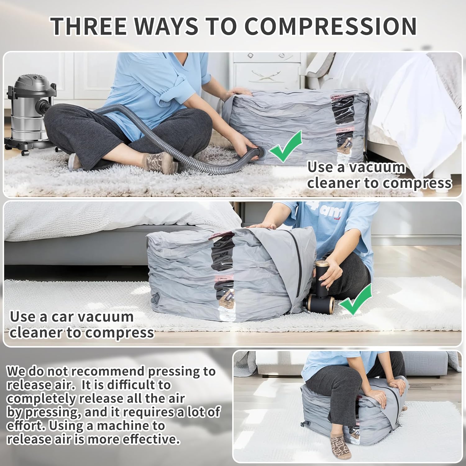 Detalle de Vacuum Storage Bags for Clothes – Extra Large TPU Space Saver Cube