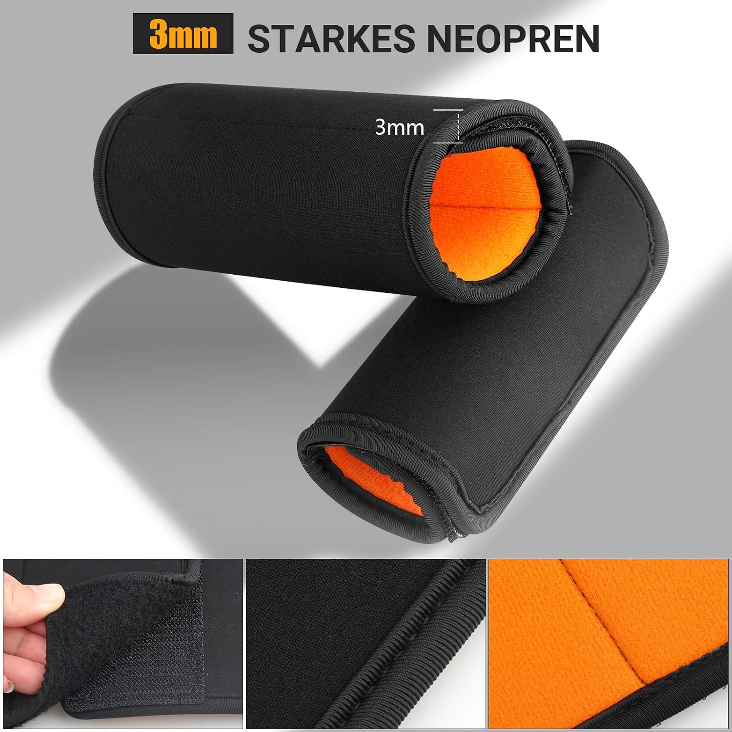 Detalle de CLOPAE Rahmenschutz Fahrrad Set – 4 Rahmenschützer (S/M/L) + 2 Pedalschützer, für 5–28 cm Rahmenumfänge, inkl. Reflektoren