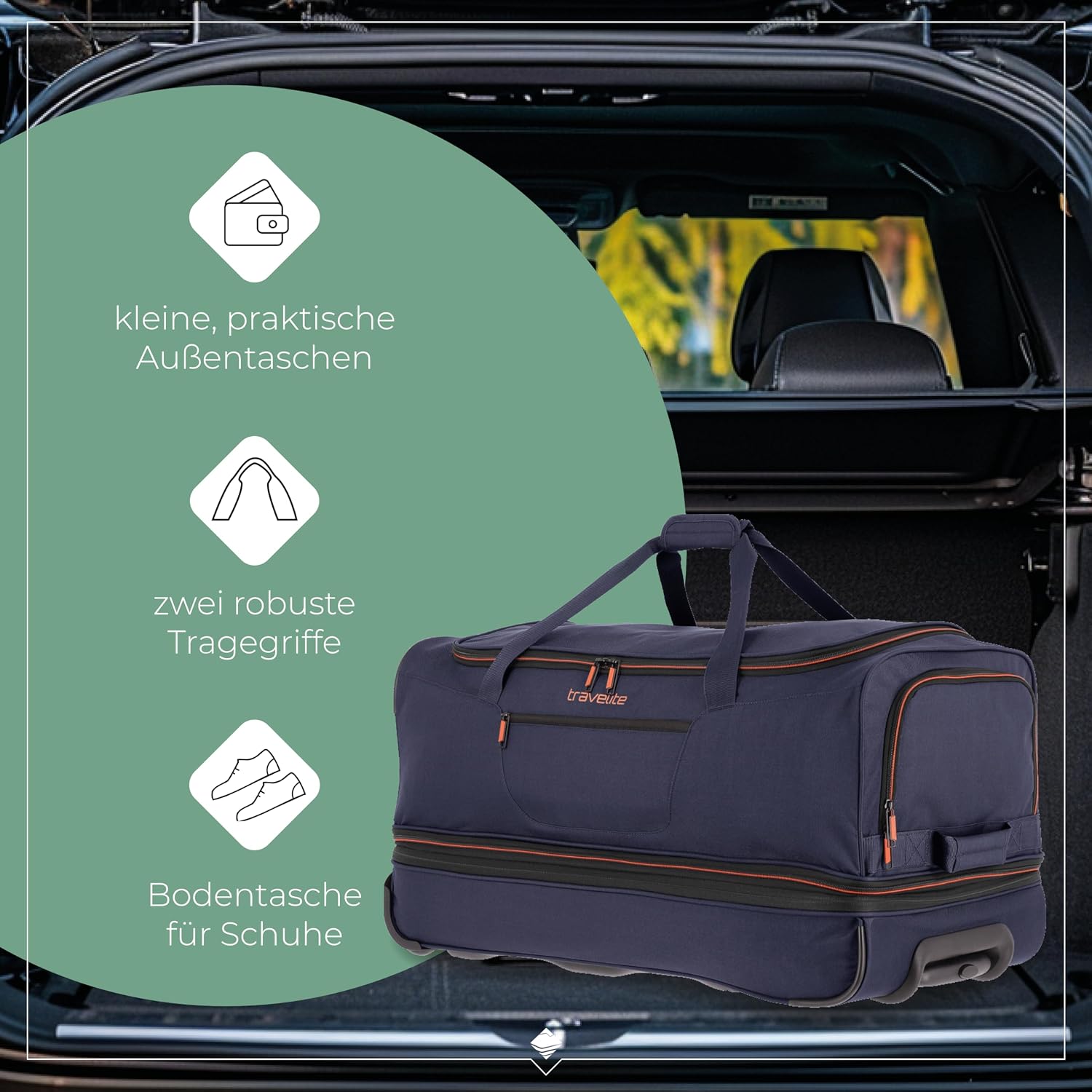 Thumbnail 6 de Travelite Trolley Reisetasche mit Rollen groß – 98–119 L, erweiterbar, 70 cm