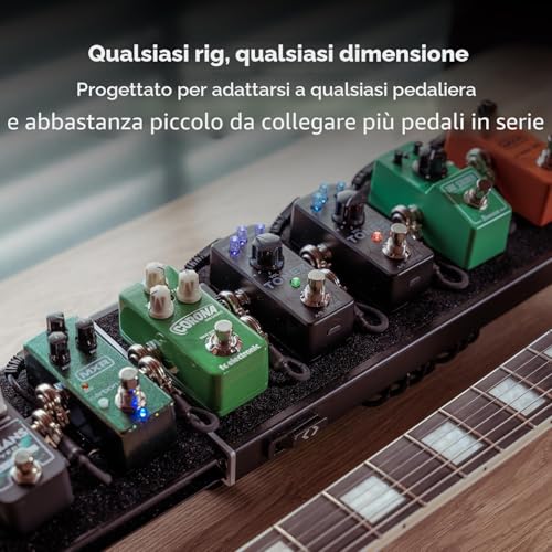Detalle de IK Multimedia Tone X One pedal: versatilità AI Tone Modeled per chitarra ed effetti in pedaliera