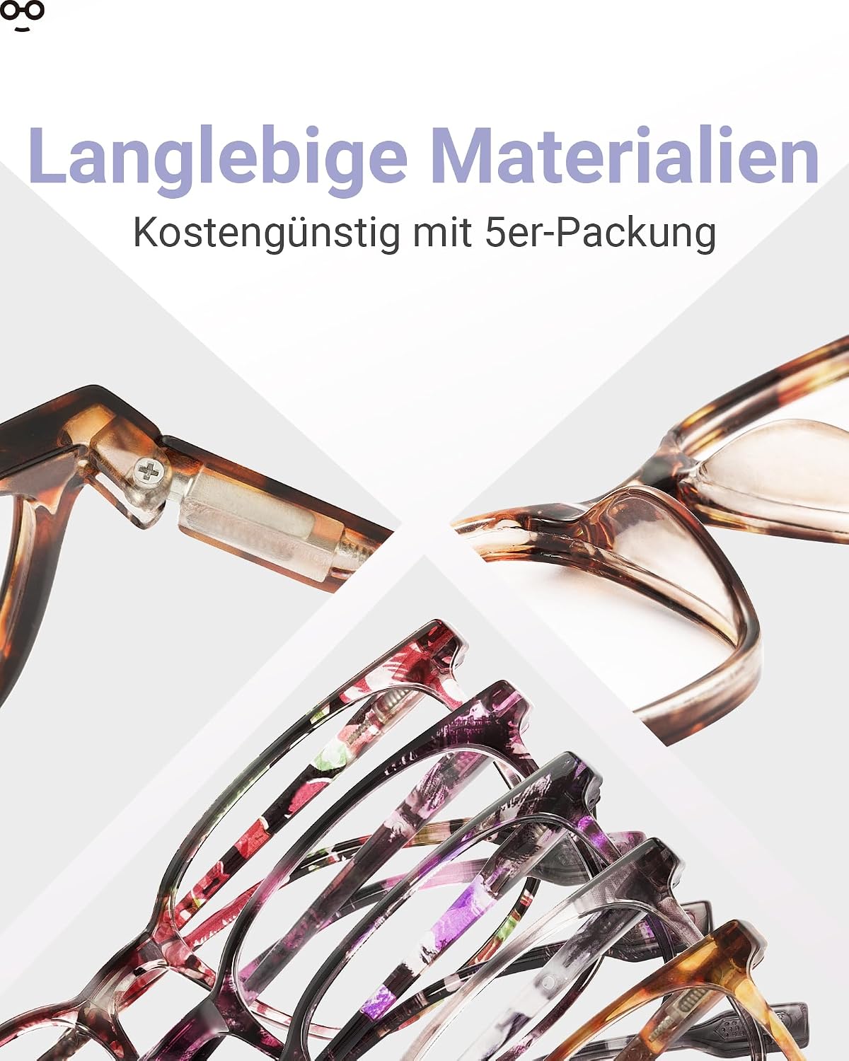 Thumbnail 6 de JOLISU Lesebrille mit Blaulichtfilter 5er Pack – Federbügel, schlankes Leichtgewicht, zeitloses Design (Dioptrie +1,5)