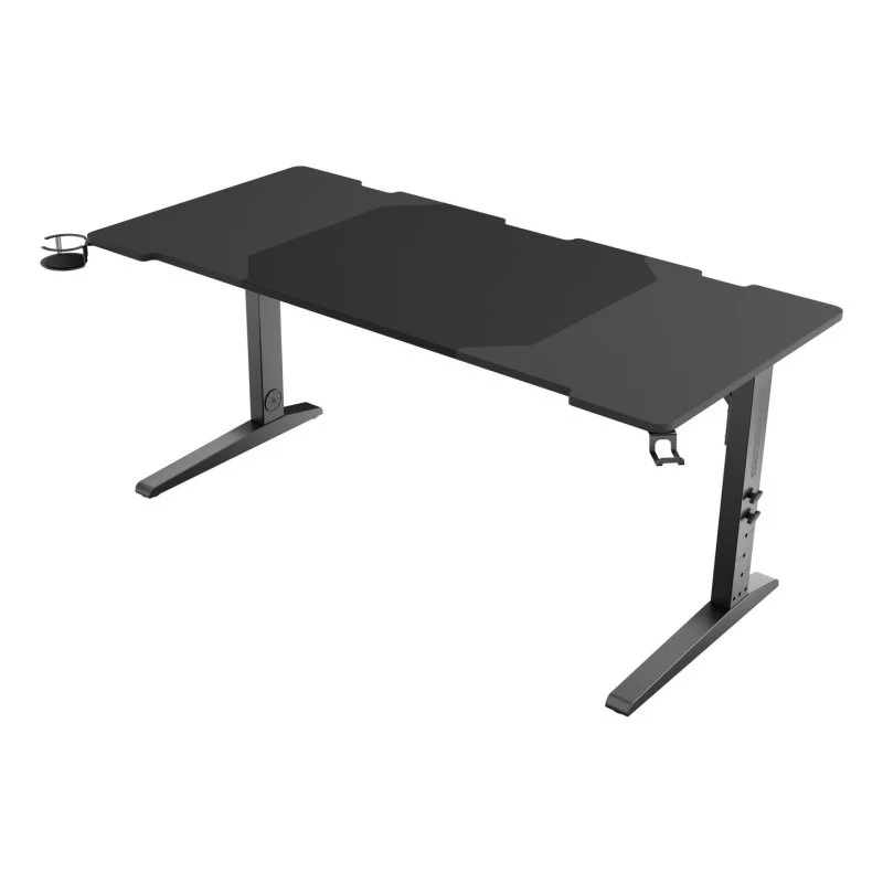 Detalle de Genesis Mesa Gaming Holm Modular de 160 cm (MDF y acero) regulable en altura, LEDs y gestión de cables