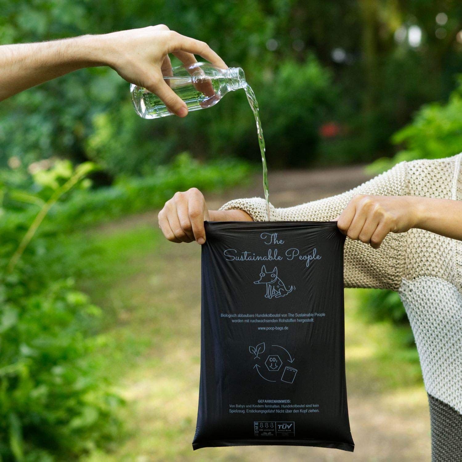 Detalle de The Sustainable People 270 sacs compostables pour déchets canins (OK compost HOME) — grands et extra épais