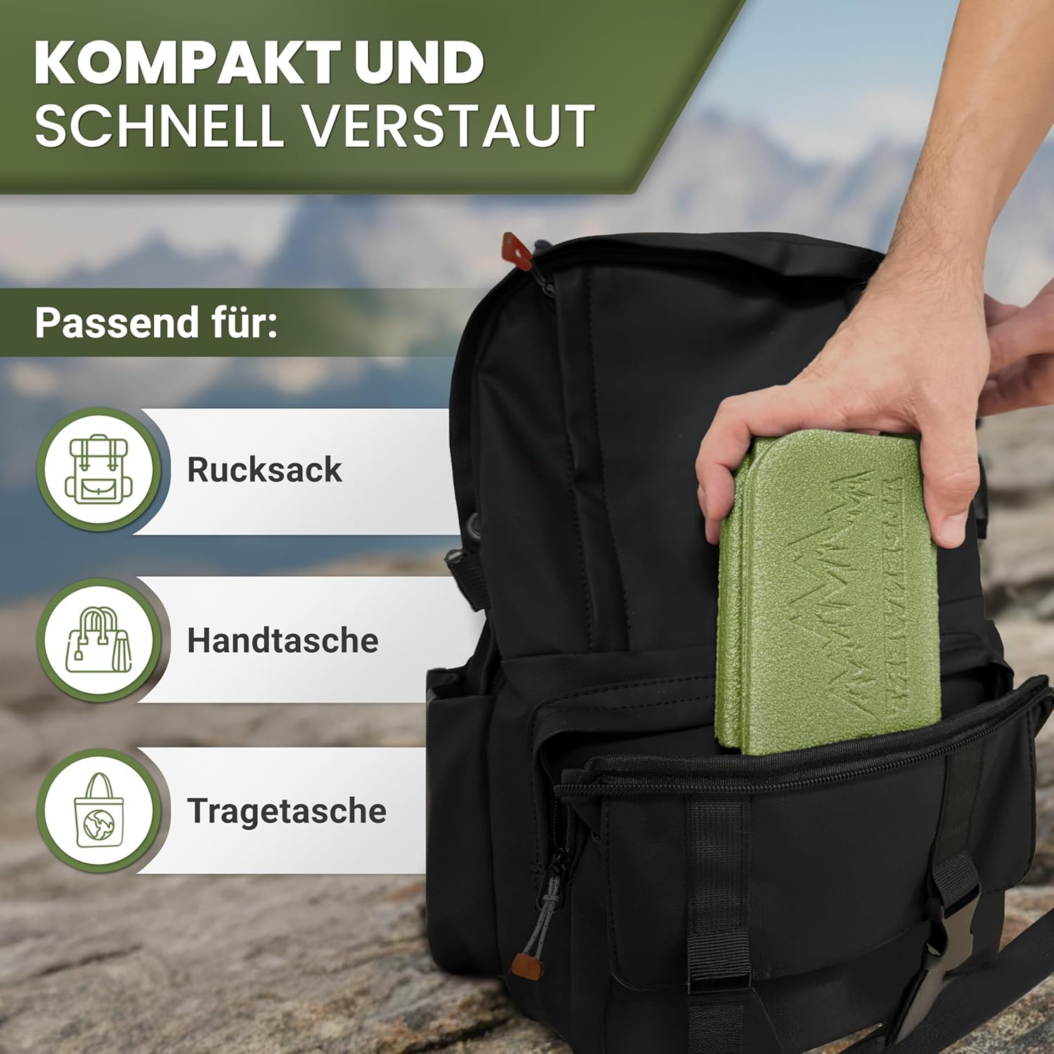 Thumbnail 3 de Alpenwert Outdoor Sitzkissen Faltbar 2er Set