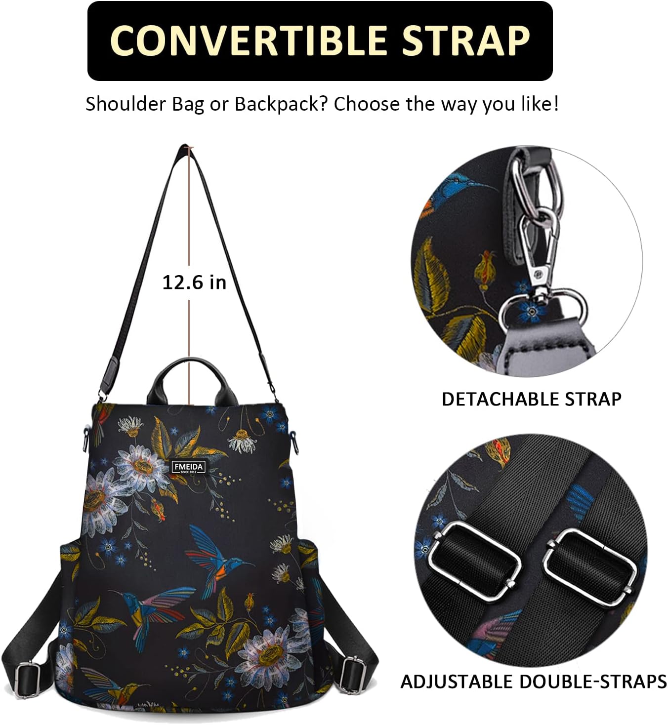 Thumbnail 5 de Fmeida Anti-Theft Travel Backpack for Women
