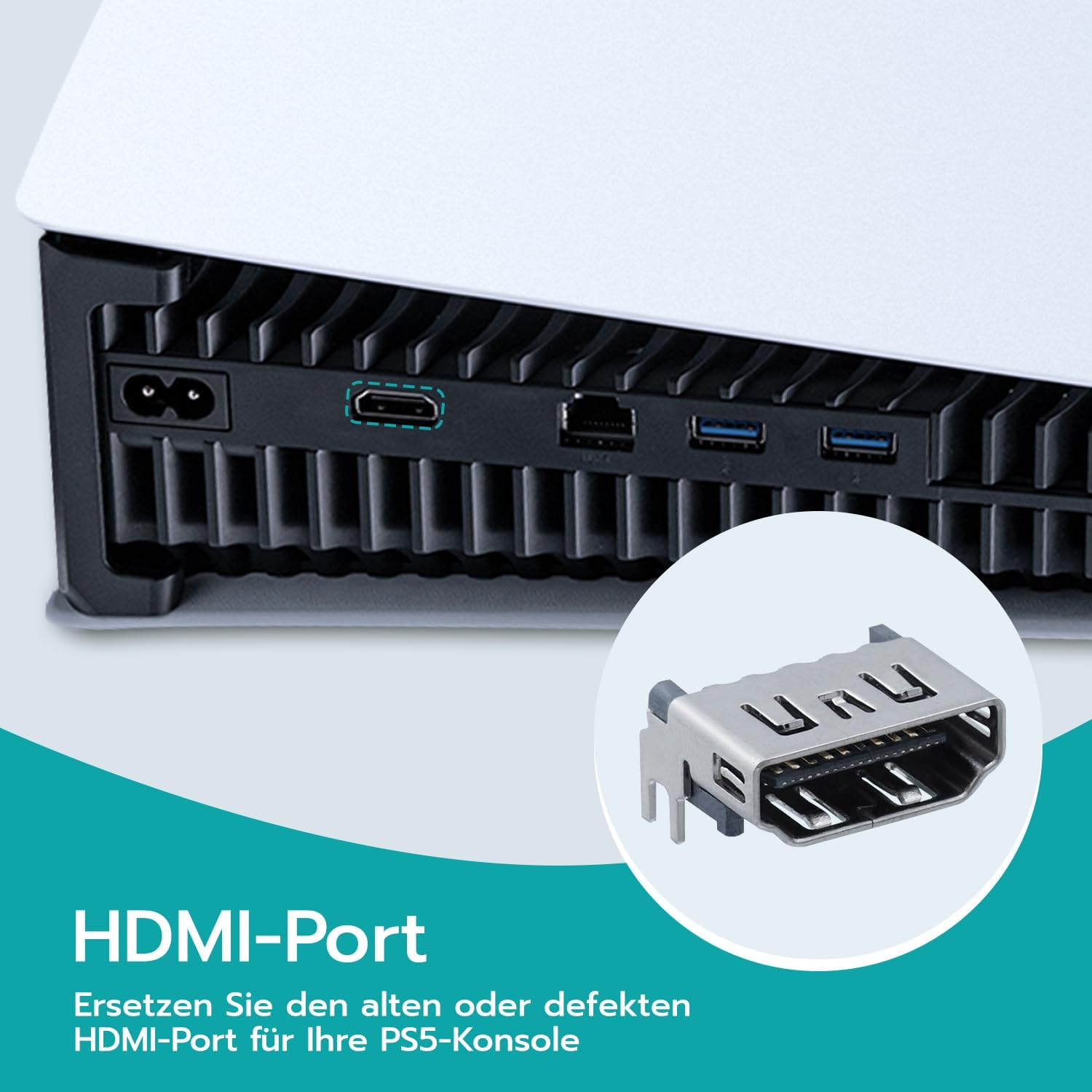 Detalle de PS5 HDMI Port Reparaturset 2er Pack