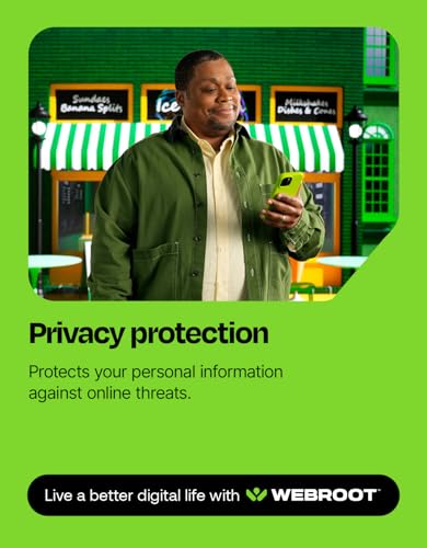 Detalle de Webroot Internet Security Complete (5 Devices, 1 Year) — Lightweight, Cloud-Driven Antivirus with Password Manager