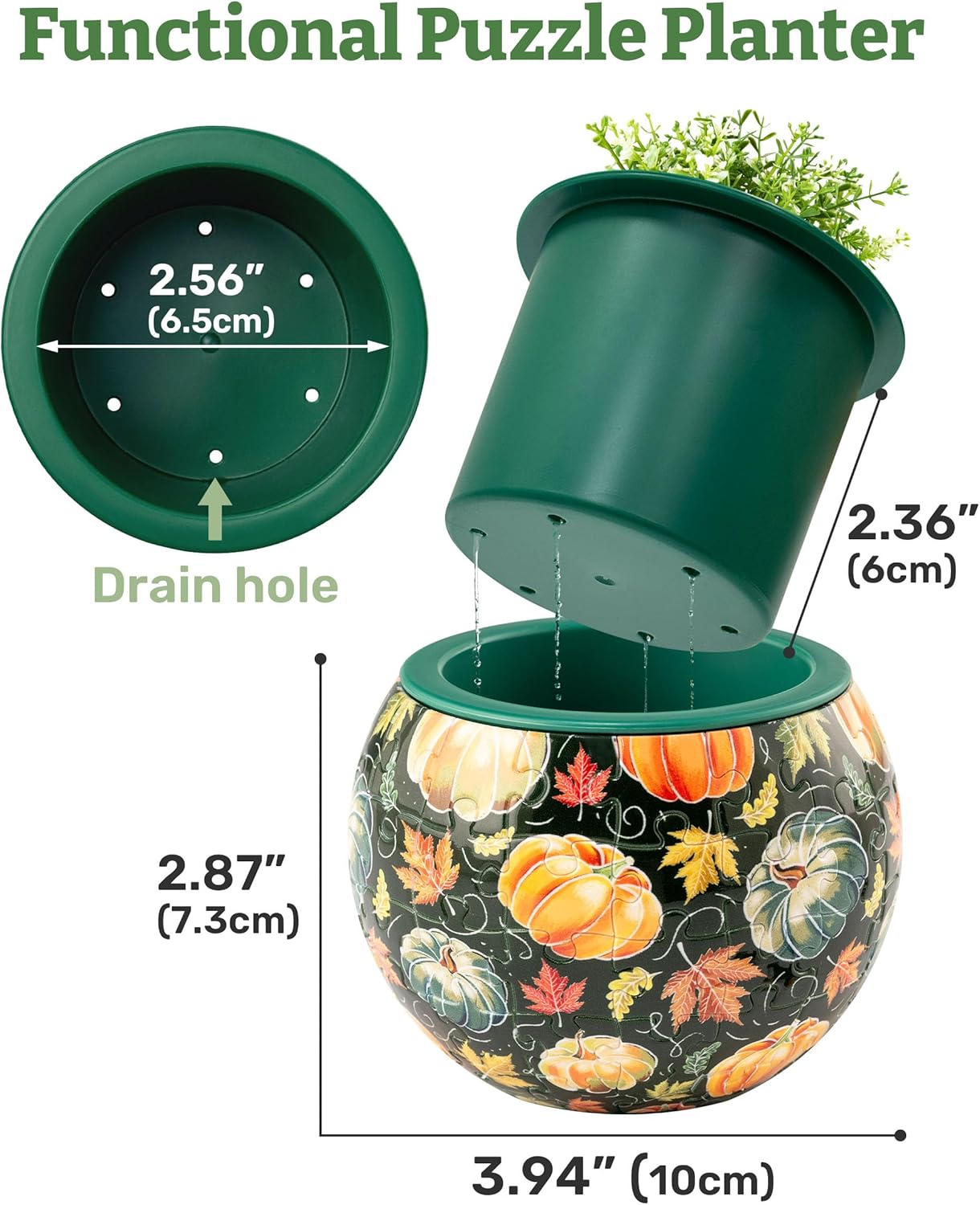 Detalle 2 de PieceRelax 3D Puzzle Planter Daisy Breeze — 80 Pieces