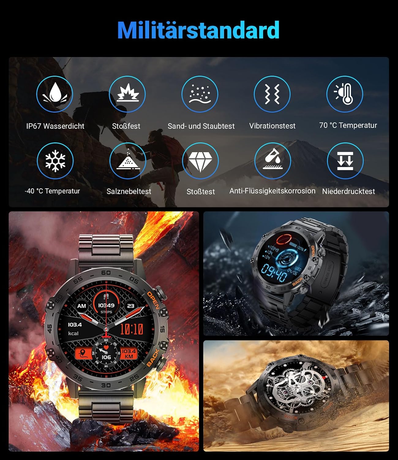 Thumbnail 6 de LIGE Smartwatch 1,39 Zoll