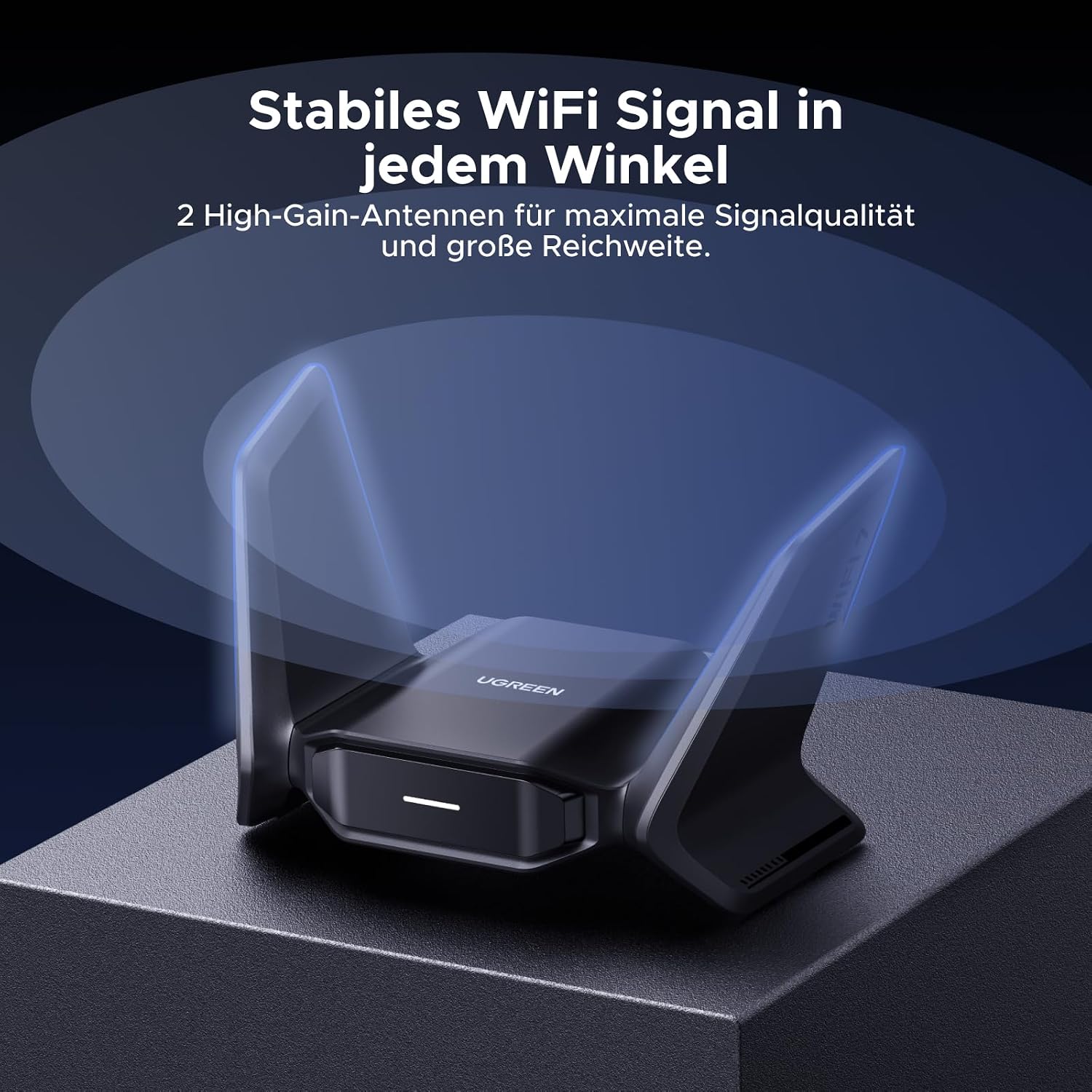 Detalle 2 de UGREEN BE6500 WiFi 7 WLAN Stick 2882 Mbps đĄ