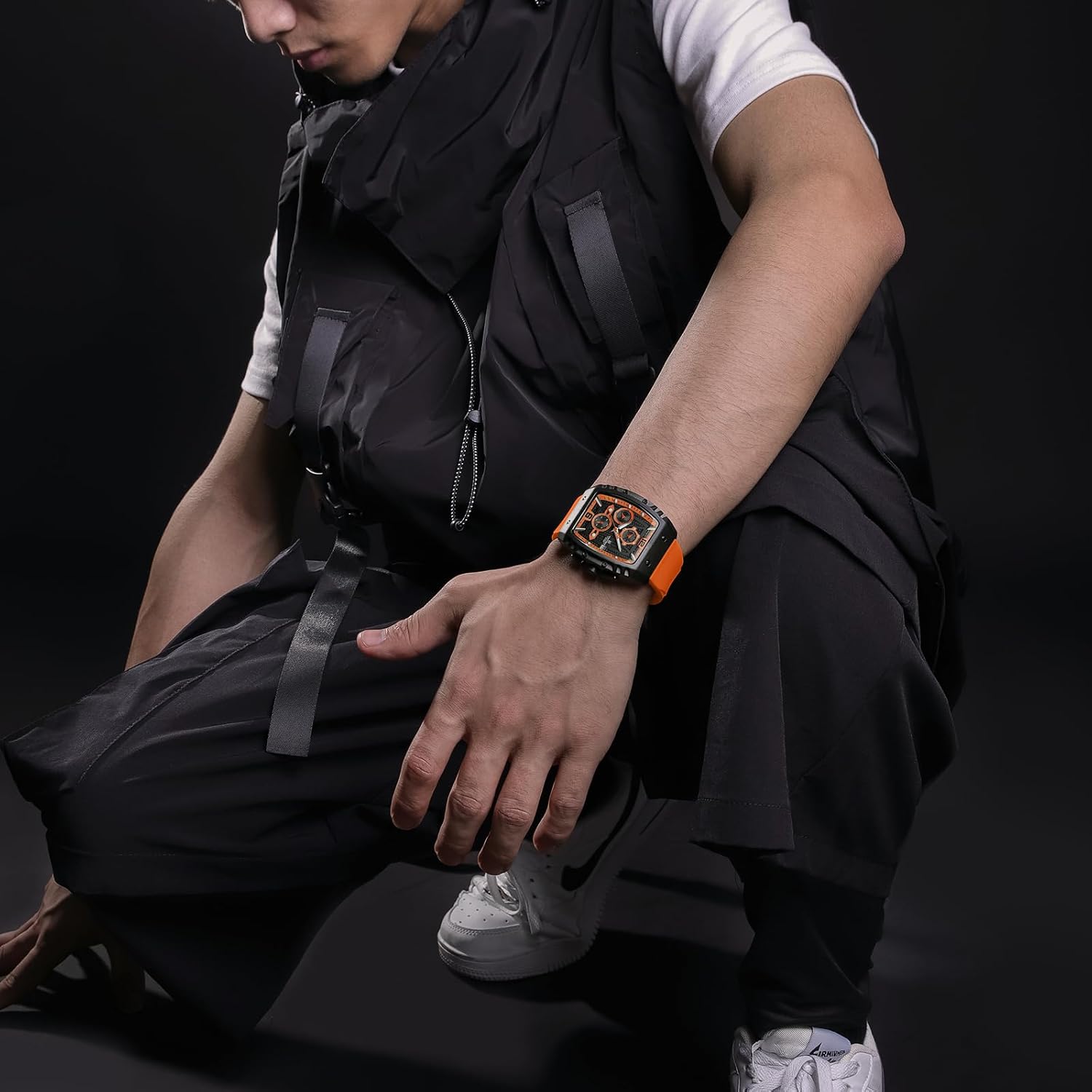 Detalle de Naviforce Orologio al quarzo da uomo con datario settimanale – analogico, cinturino silicone