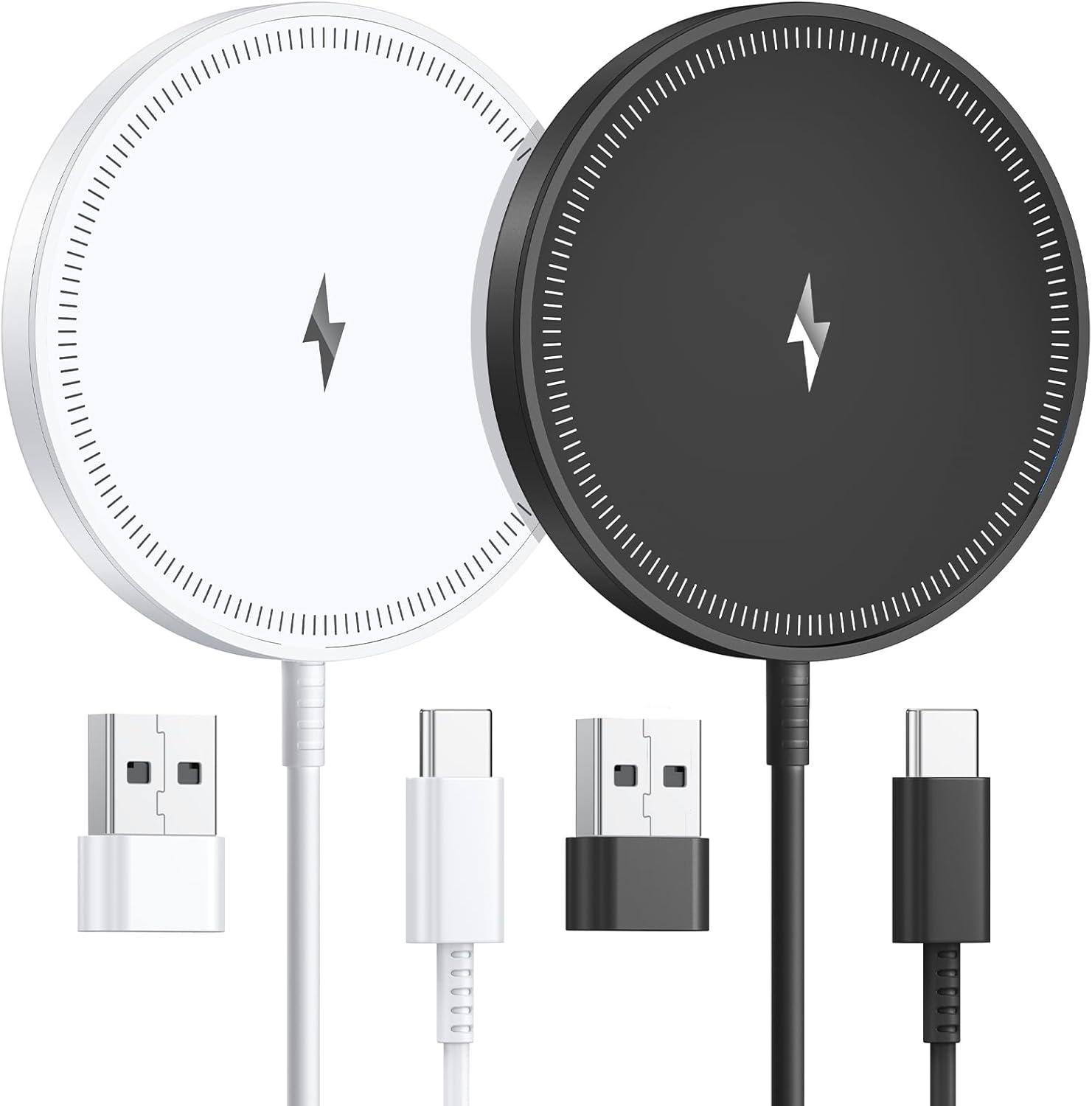 Detalle de 2 Pack Magnetic Wireless Charger Stand 15W – Mag-Safe for iPhone and AirPods