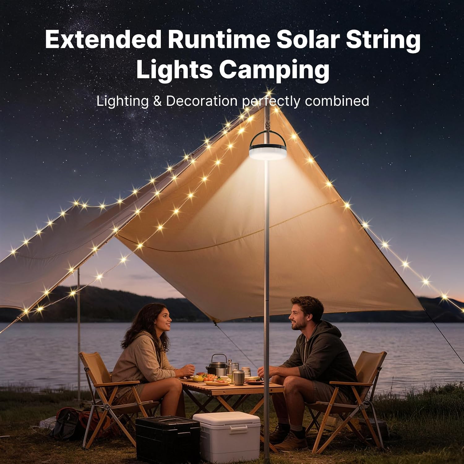 Detalle 2 de OGERY Solar Camping String Lights 49.2 ft