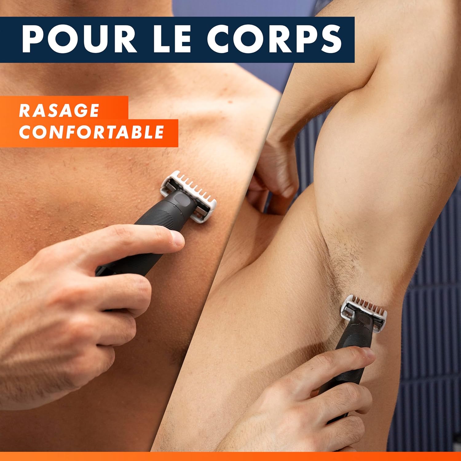 Thumbnail 3 de Gillette Fusion One (Braun) – tondeuse et rasoir électrique homme hybride tout-en-un, tête pivotante, étanche