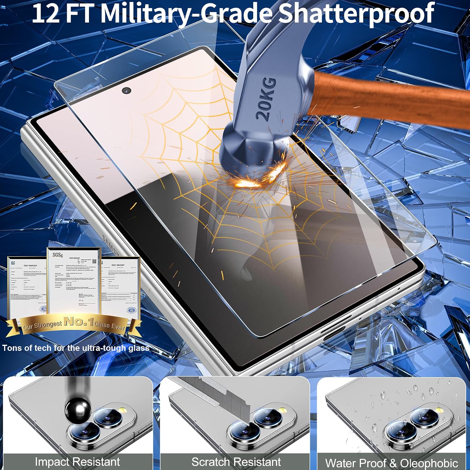 Detalle de Letosan Screen Protector for Samsung Galaxy Z Fold 8