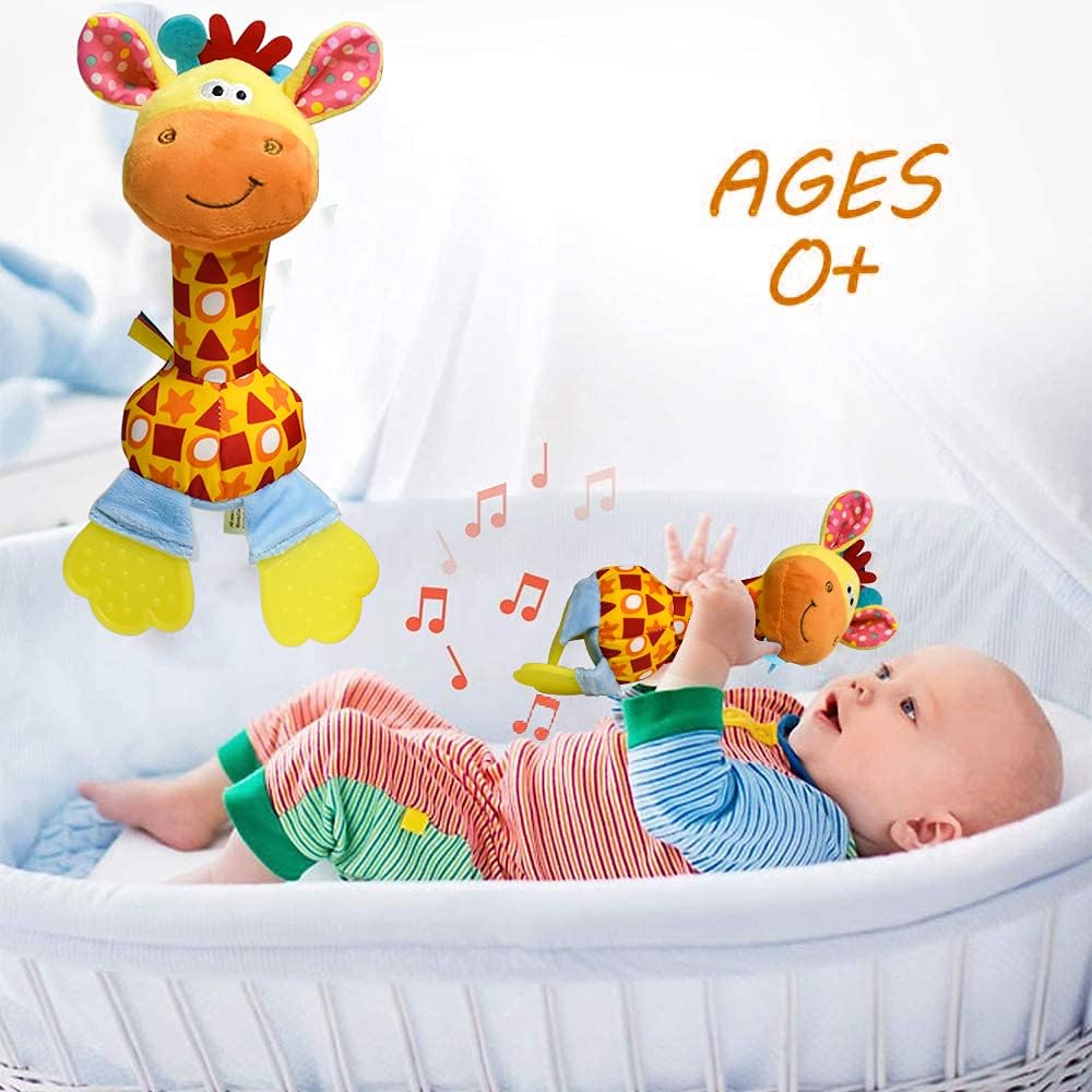 Detalle 1 de HUADADA Baby Rattle Giraffe, 3–12 months