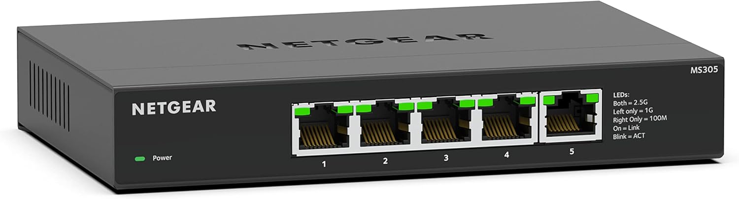 Detalle de NETGEAR MS305 5‑Port Multi‑Gig Switch