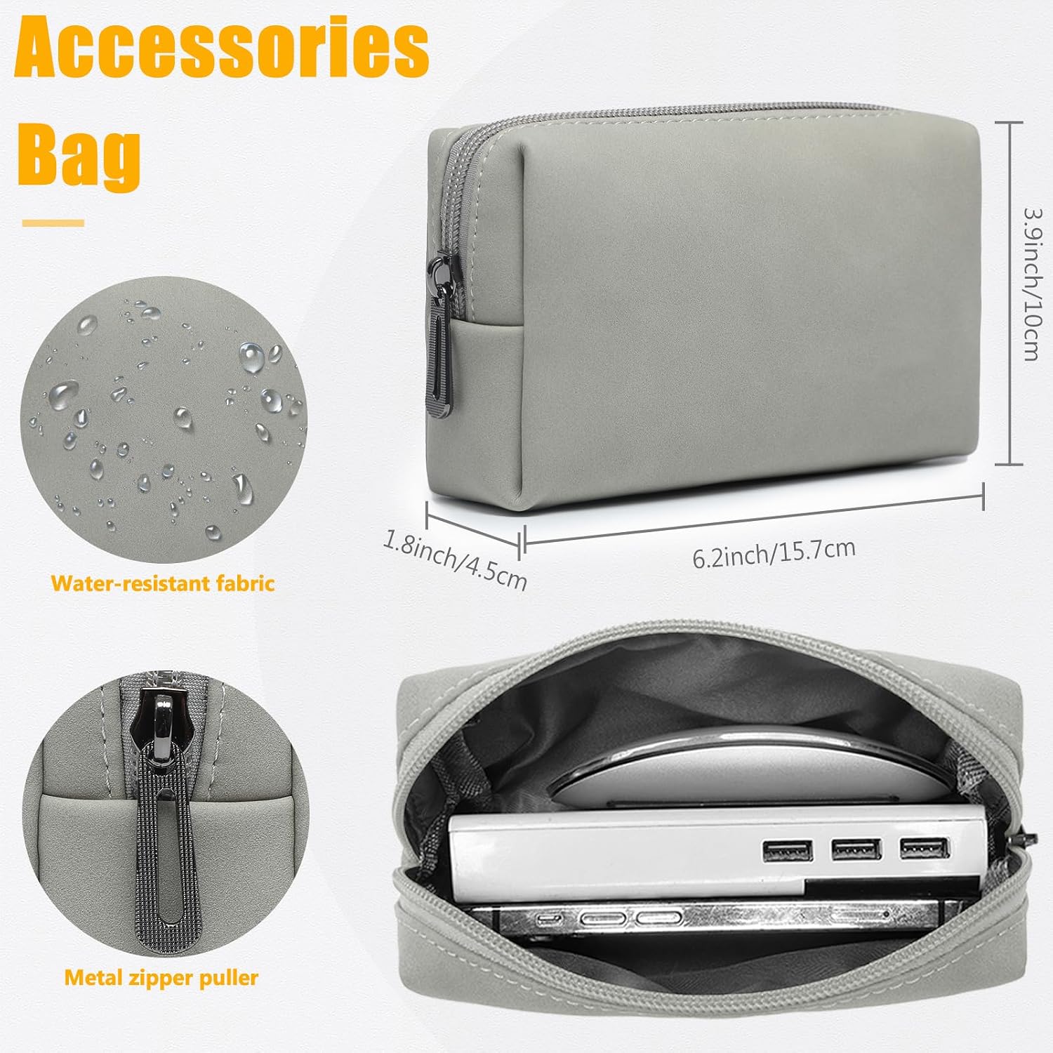 Detalle de HYZUO 13 Inch Laptop Sleeve Case with Stand for 13-inch laptops and tablets – Light Grey