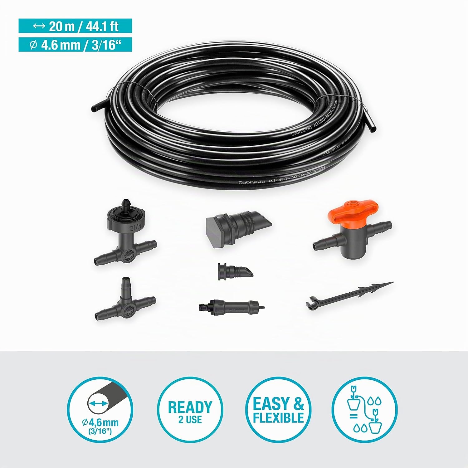 Thumbnail 1 de Gardena Micro-Drip-System Tropfbewässerung Set Balkon (15 Pflanzen) – Starter-Set, sofort einsatzbereit