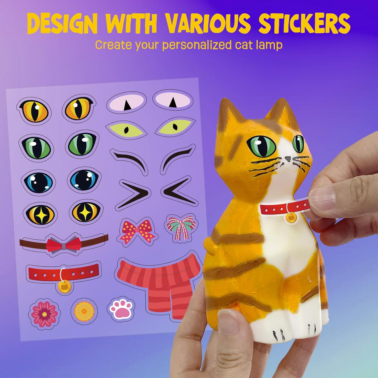 Thumbnail 5 de Paint Your Own Cat Lamp Kit for Kids 🎨🛑