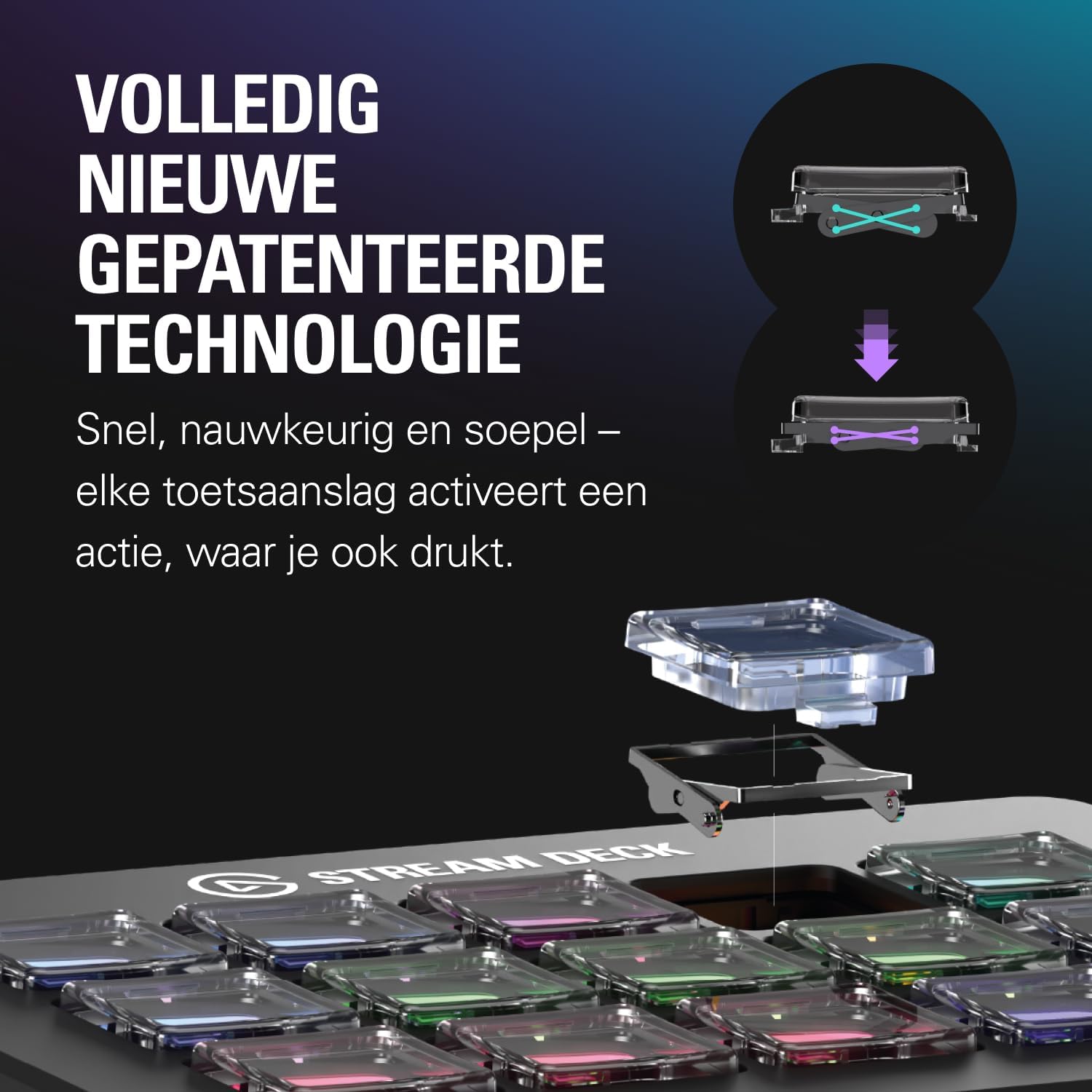 Thumbnail 2 de Elgato Stream Deck Scissor Keys workflowcontroller met programmeerbare toetsen en USB-C