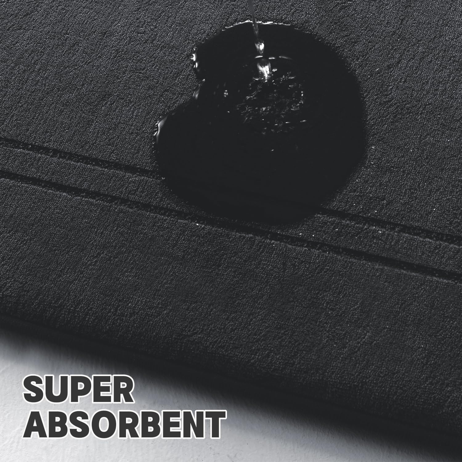 Thumbnail 5 de chakme Tapis de bain antidérapant noir 60x150 cm – douceur, absorption et sécurité