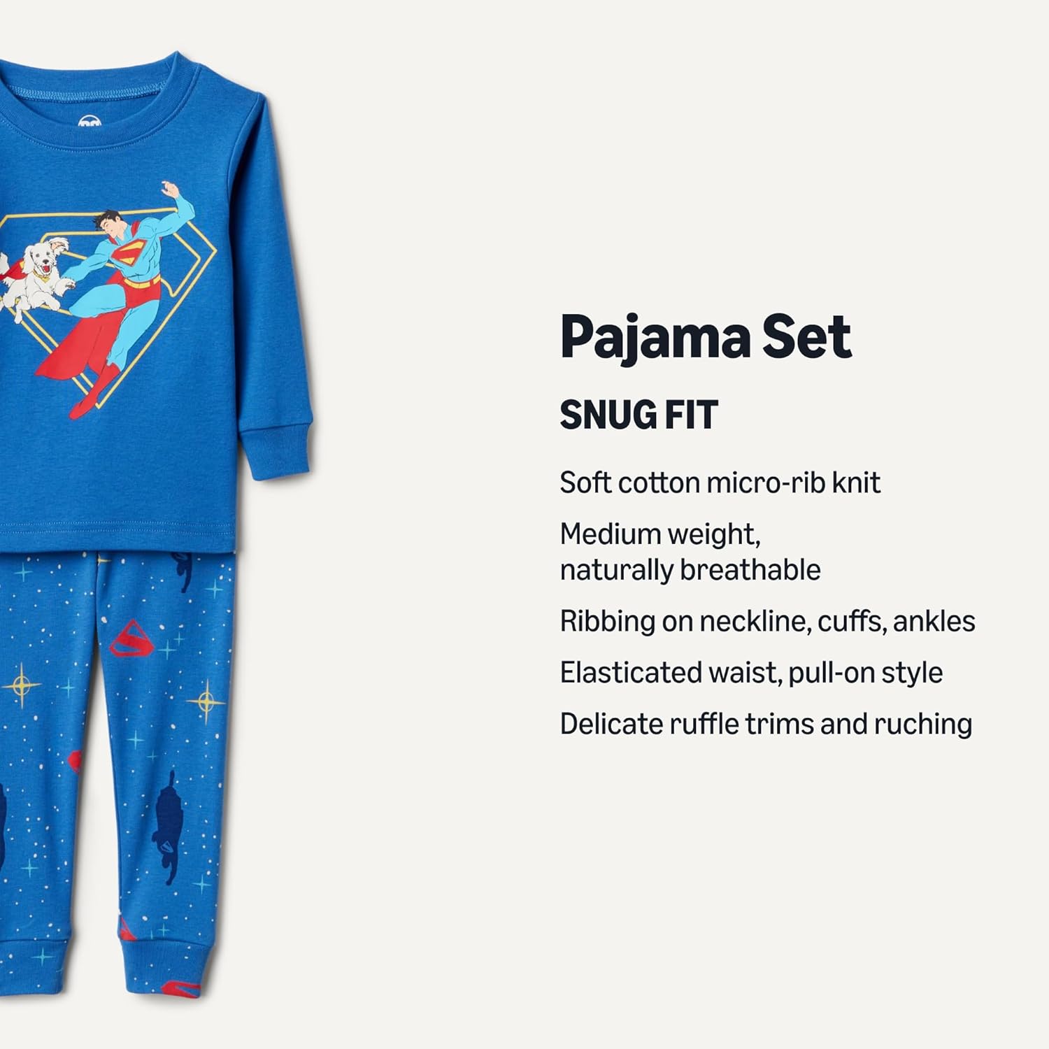 Detalle 2 de Amazon Essentials Babies, Toddlers and Boys' Snug-Fit Cotton Pajama Set (Multipacks)