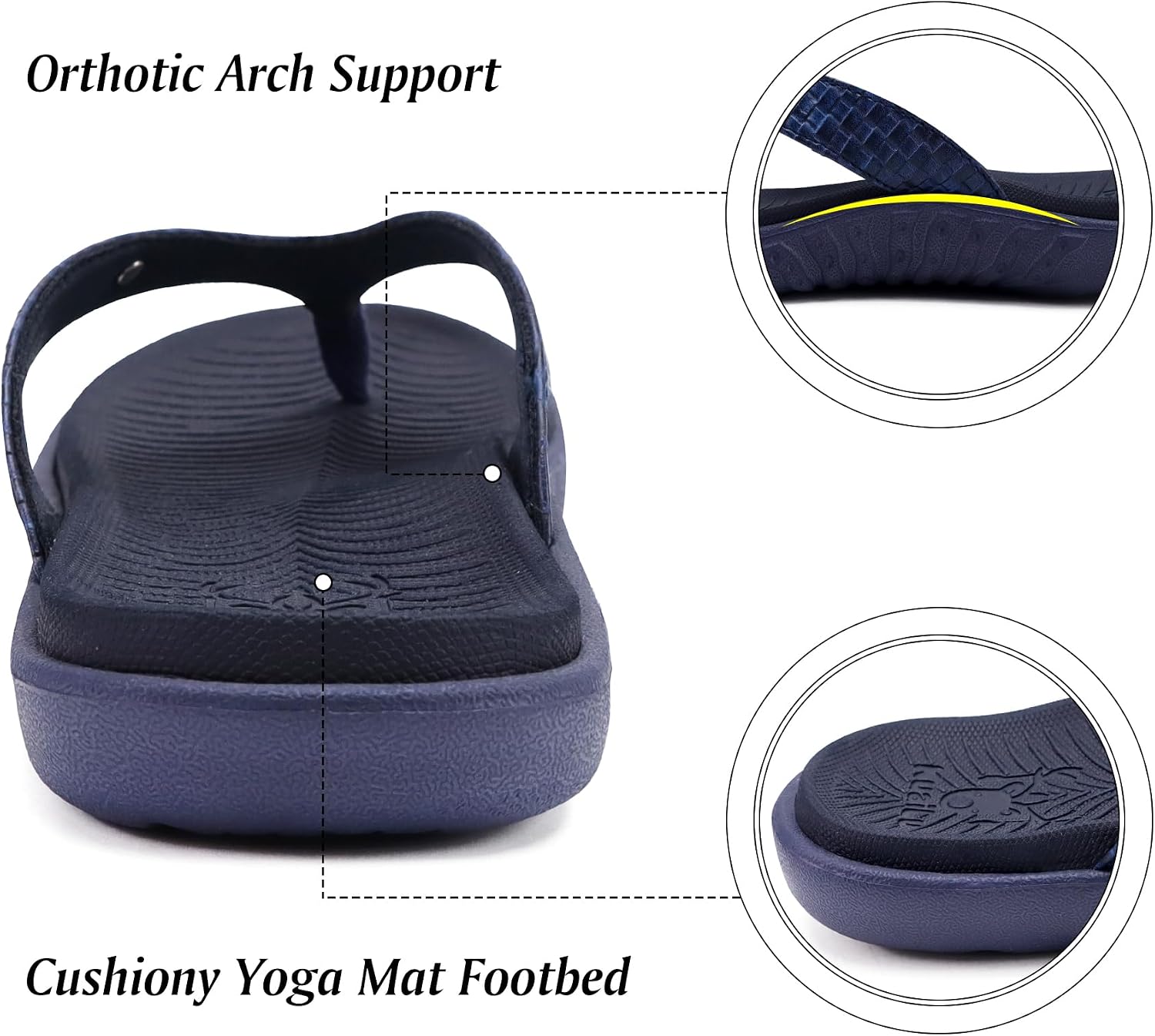 Thumbnail 3 de KuaiLu flip flops with arch support