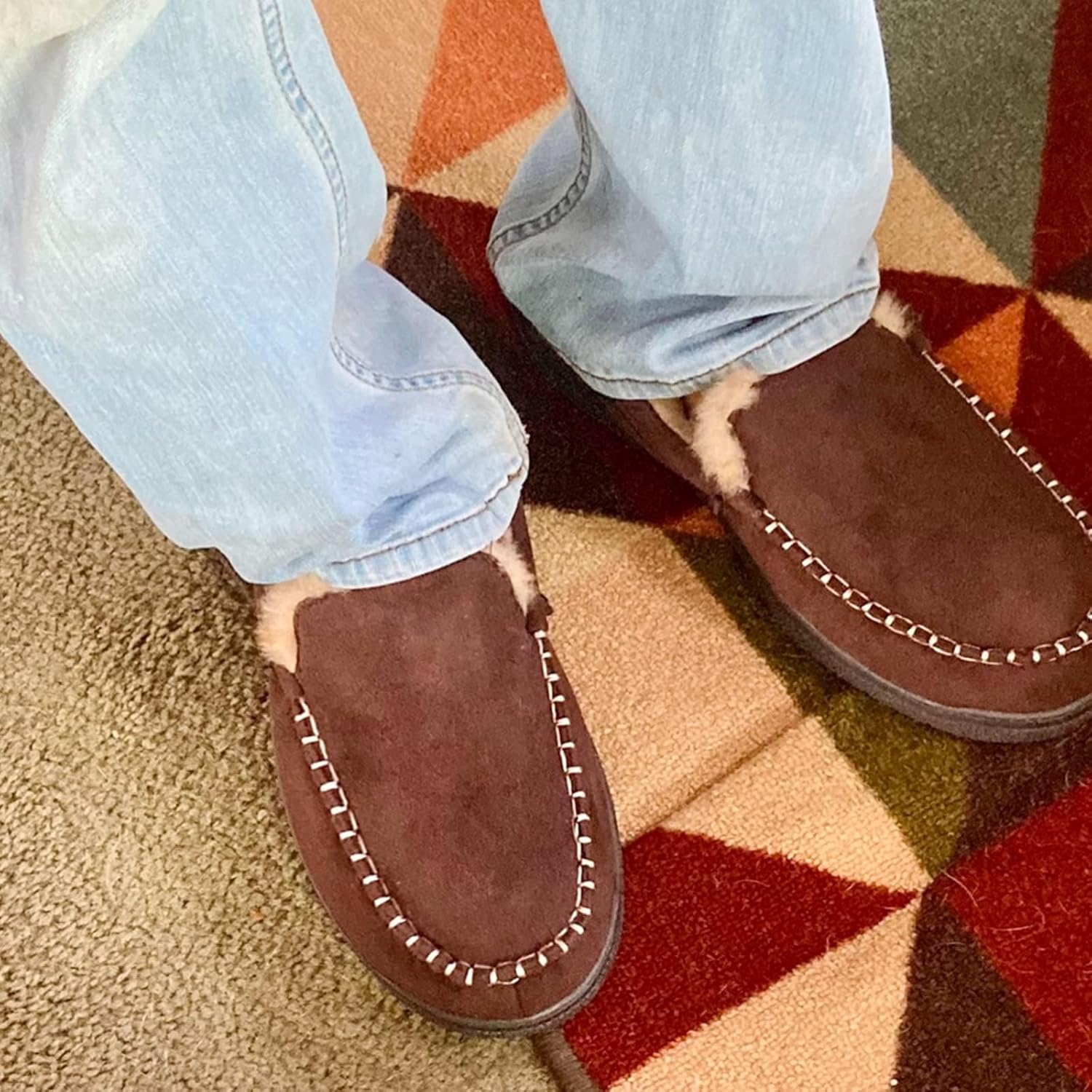 Thumbnail 6 de Zigzagger Men's Moccasin Slippers with Hard Soles