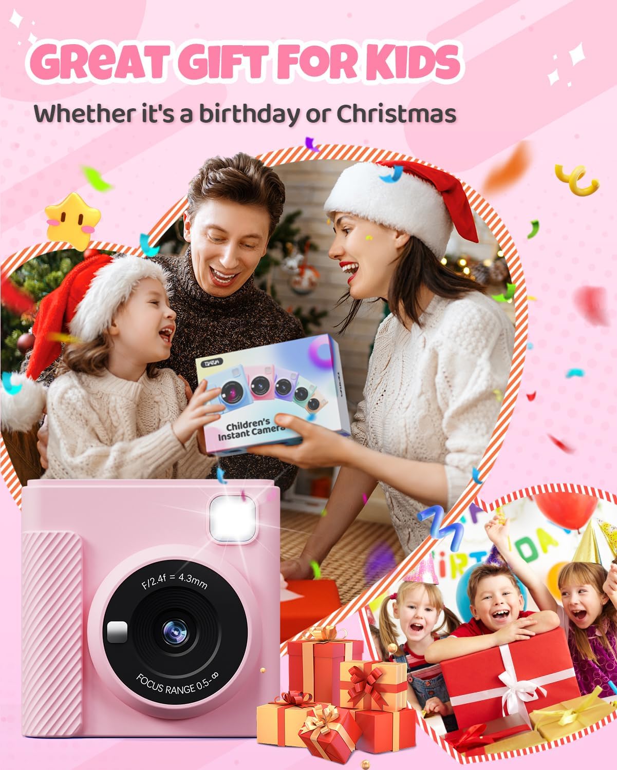 Thumbnail 5 de TIATUA Kids Camera Instant Print 2.4" 32GB