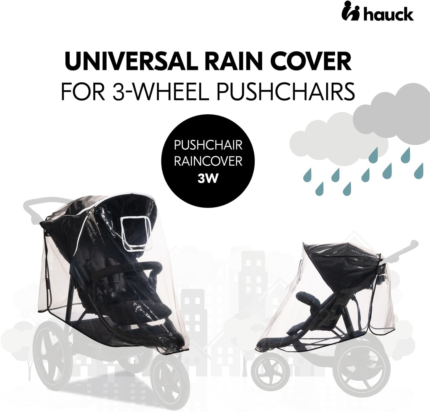 Detalle de Hauck Universal 3 Wheel Raincover for Pushchairs and Prams