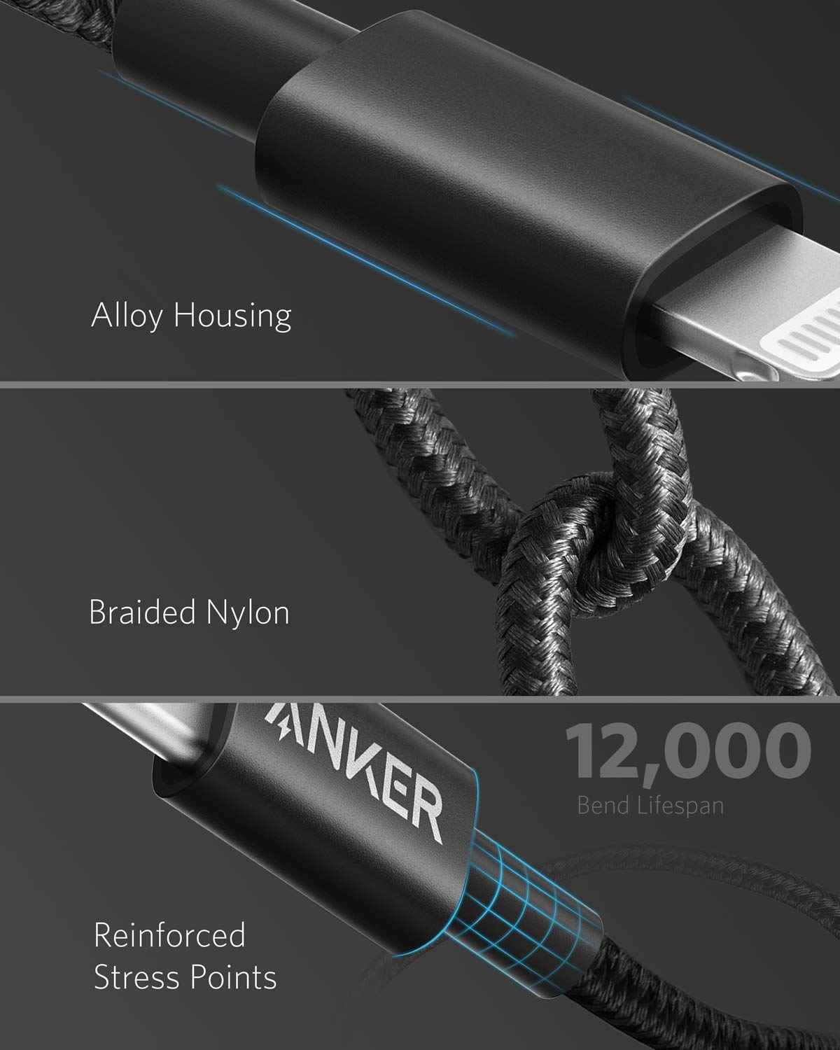 Thumbnail 4 de Anker 331 Cable USB-C a Lightning 1,8m