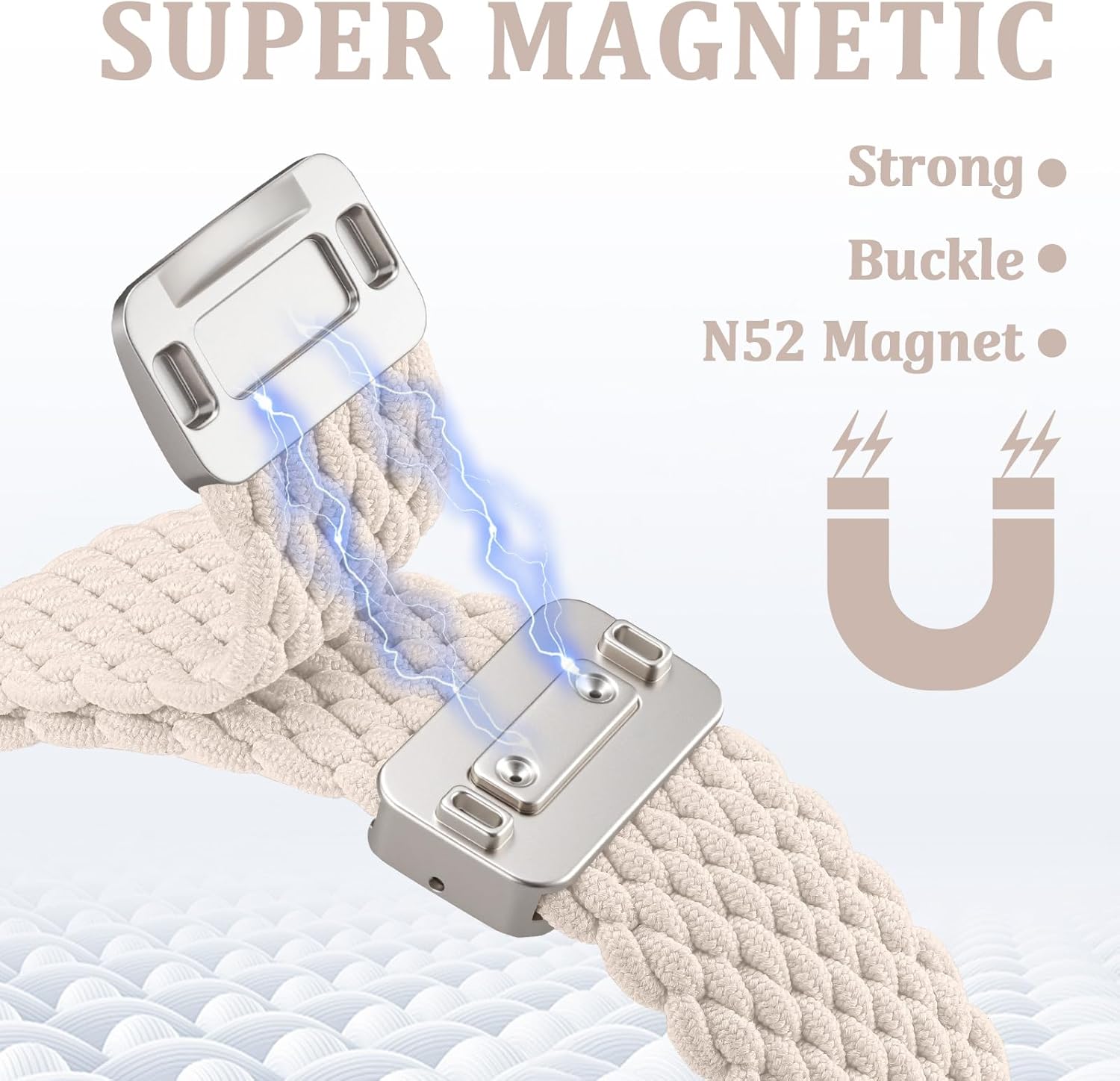 Thumbnail 2 de DigiHero Braided Loop magnetic nylon Apple Watch strap (sport stretchy) for 38–46mm models