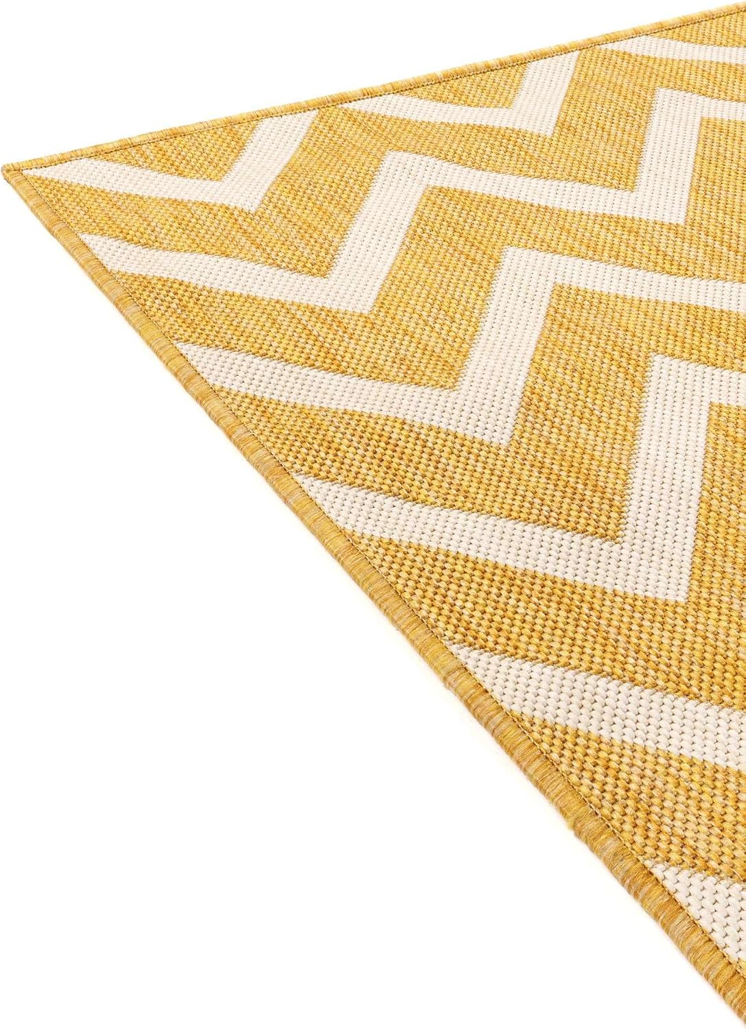 Detalle 2 de RugVista Capri matta 160 x 230 cm – gul, kort lugg för inom- och utomhusbruk
