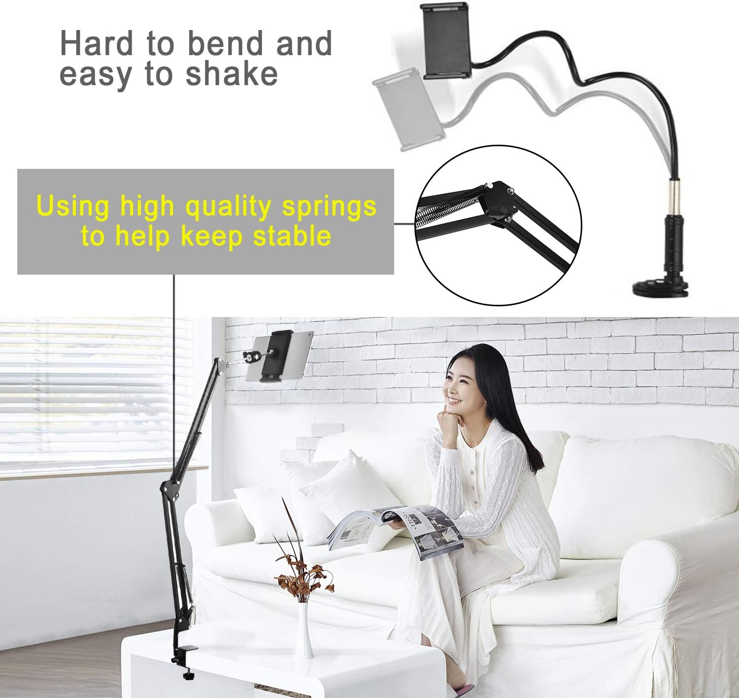 Thumbnail 3 de Bedside tablet stand with 360° rotate arm