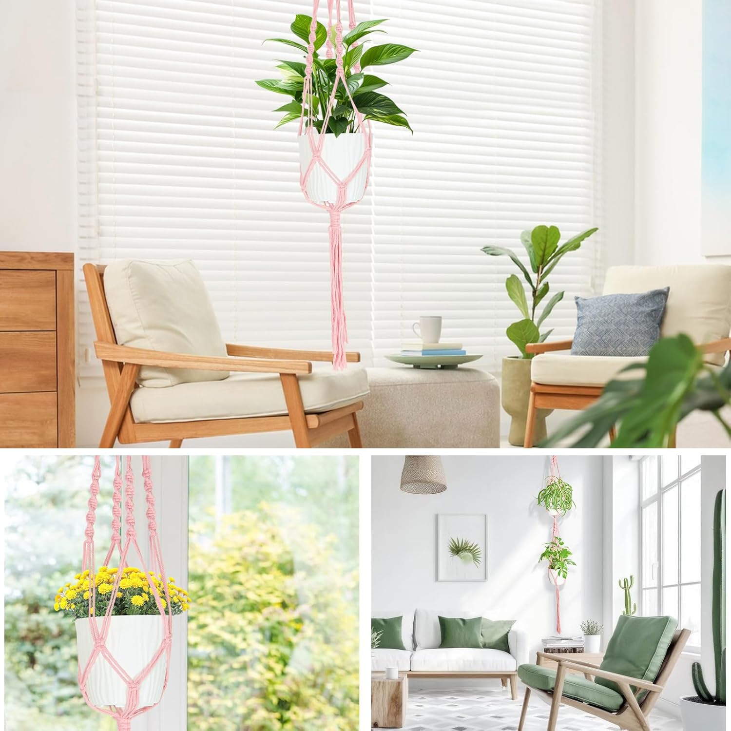Thumbnail 4 de XXXFLOWER 3 Pack Macrame Plant Hanger